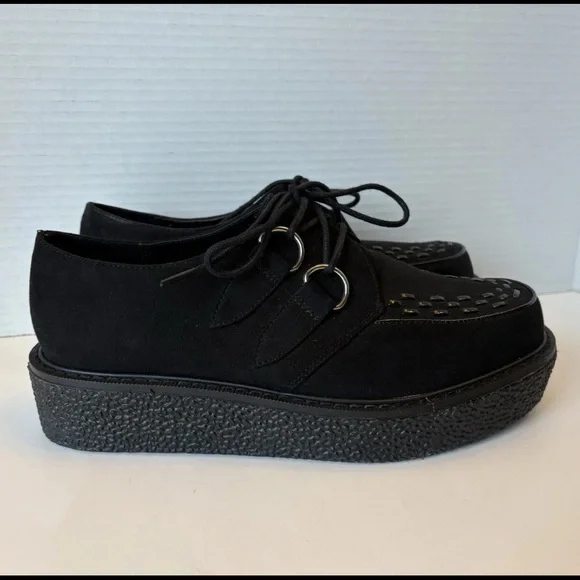 Mudd Black Platform Chunky Lace Up Women’s Shoes, Size 7.5 M - Picture 4 of 10